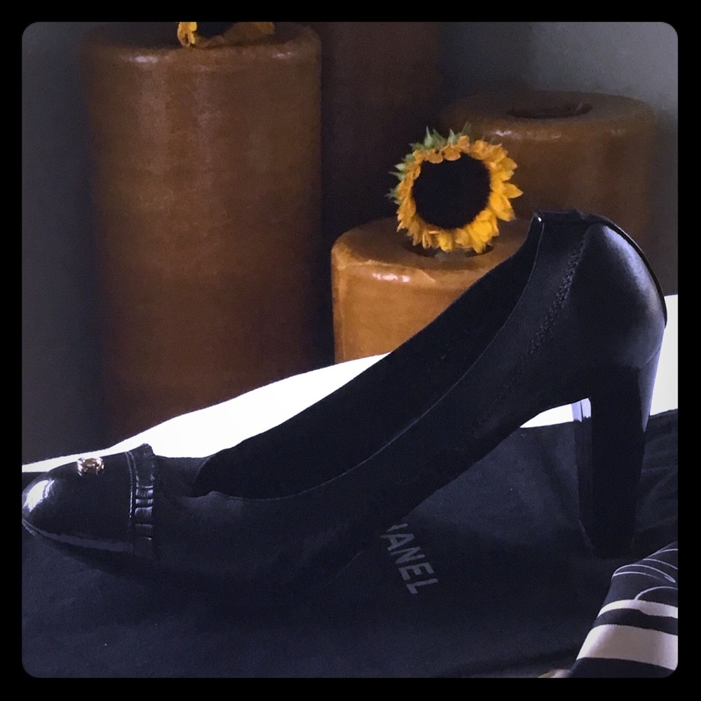 Chanel CC Cap-Toe Pumps